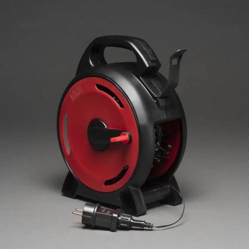 Cord Winder 600 Warm White LED IP44 Black/Red Konstsmide