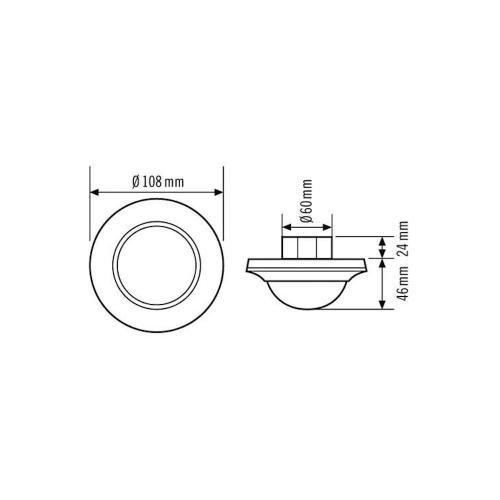 Esylux Närvarodetektor PD-C 360° 32m Slave Vit