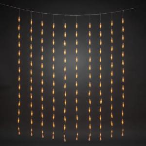 Gardinkæde Med Dråber 140 Ravfarvede LED 140x120cm IP44 Klar Konstsmide