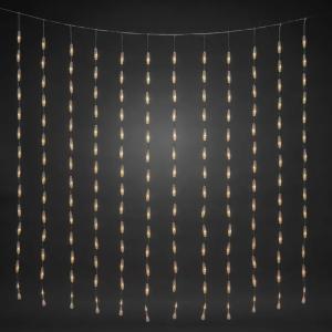 Gardinkæde Med Dråber 400 Varme Hvide LED 200x200cm IP44 Klar Konstsmide
