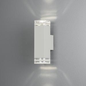 Pollux Wall Lantern 2xGU10 White/Double Transparent, Konstsmide