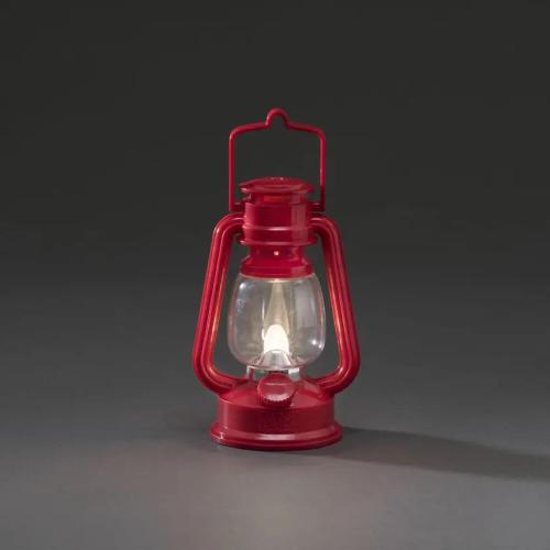 Enkelt Lanterne Varm Hvid LED IP20 Rød Konstsmide