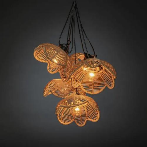 Ekstra Sløjfe E27 10 Ravfarvet LED IP44 Sort/Natur Konstsmide