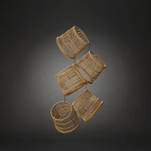 Stor Lampeskærm IP44 Naturlig 5stk Konstsmide