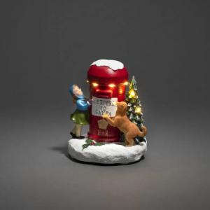 Postkasse Med Julemand 6 LED IP20 Flerfarvet Konstsmide