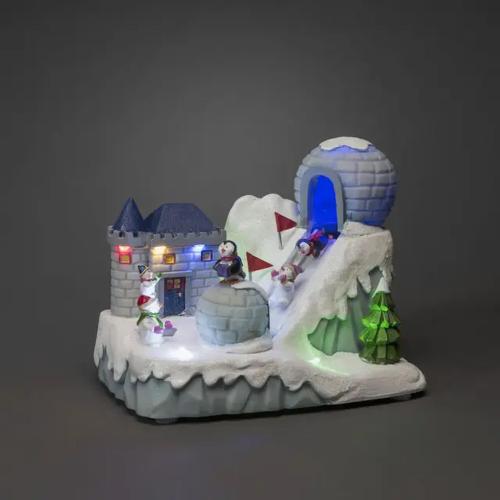 Mechanical Christmas Decoration Ski Slope 8 LED IP20 Multicolored Konstsmide