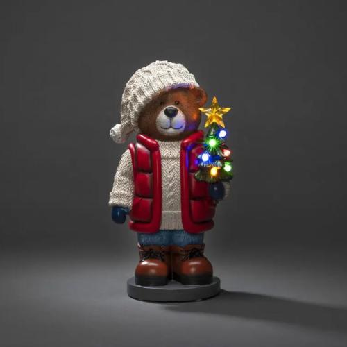 Batteridrevet Lille Bamse 8 LED IP20 Flerfarvet Konstsmide