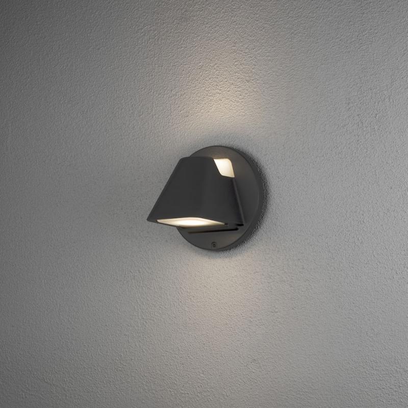 Hild Vägglykta LED 2x5W 230V IP44 Svart Konstsmide