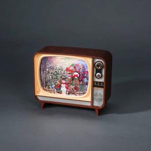 B/O Vandfyldt TV Snemand Og Juletræ 1 LED IP20 Brun Konstsmide