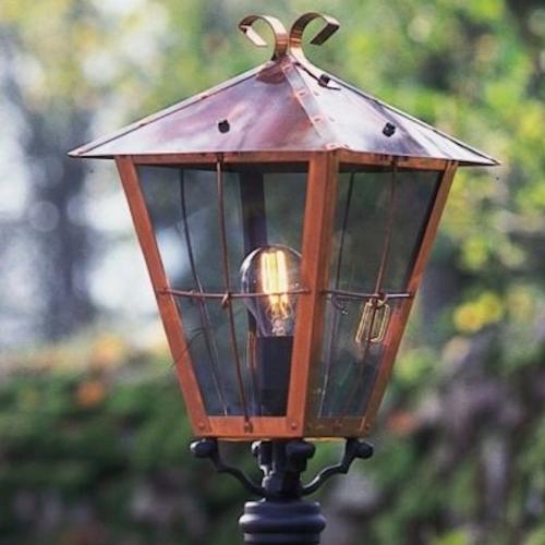 Fenix Havelampe Eksklusiv Stolpe E27 230-240V IP23 Kobber Konstsmide