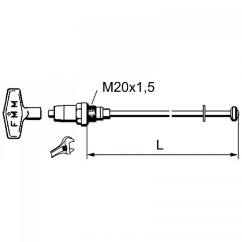 Kranöverdel FMM4299-0100 L=487mm - 4317112
