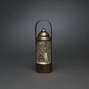 Vandfyldt Lanternemand Ved Lygtepæl IP20 Mat Guld Konstsmide