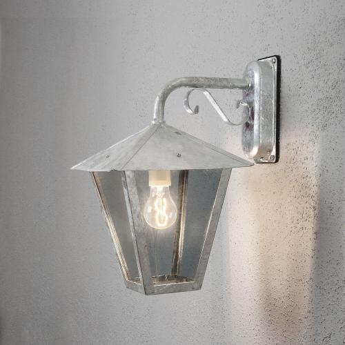 Benu Væglampe Down E27 230-240V IP23 Galvaniseret Konstsmide