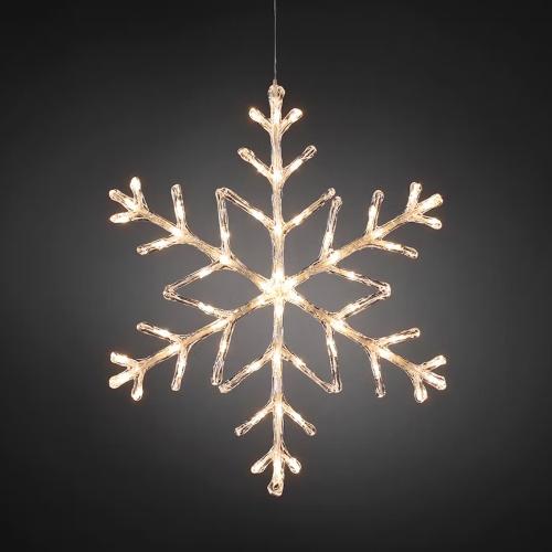 Snöflinga 60cm 60 Varmvita LED IP44 Klar Konstsmide