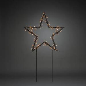 Stjärna På Pinne 150 Amber LED 65cm IP44 Svart Konstsmide