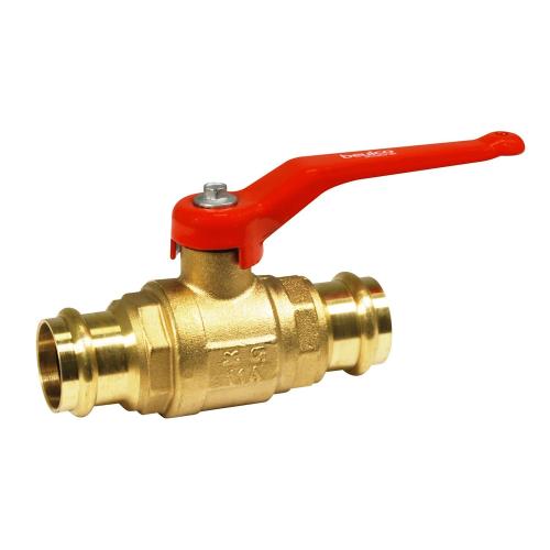 Kulventil BA 3410 Pressmuff Avzinkningshärdig Mässing Beulco