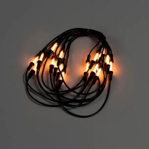 Flaggstångsslinga 5x20 Avlånga Amber LED IP44 Svart Konstsmide