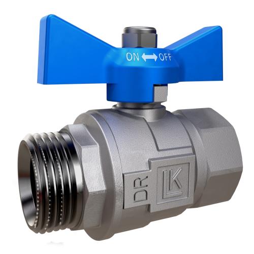 LK Ball Valve 821 Eco Straight G20 Blue Knob