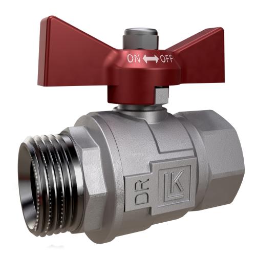 LK Ball Valve 821 Eco Straight G20 Red Knob