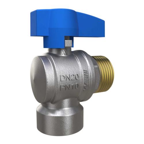 LK Ball Valve 703 Angle With Blue Knob Internal/External G20