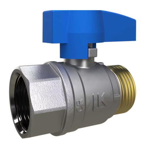 LK Ball Valve 801 Straight G20 Internal/External Blue Knob