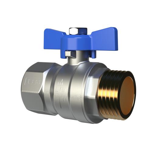 LK Ball Valve 434 Straight G25 Internal/External Blue Knob