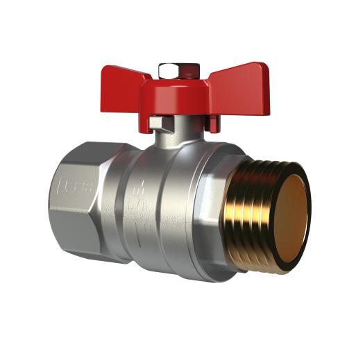 LK Ball Valve 434 Straight G25 Internal/External Red Knob
