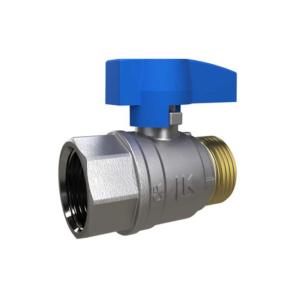 LK Ball Valve 507 Blue Knob Straight Internal/External Thread GE20