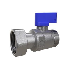 LK Kugleventil 276 Blå Knap Lige Udvendigt Gevind/Spillemøtrik GE20xG20