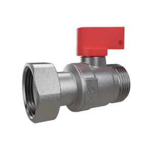 LK Kugleventil 276 Rød Knap Lige Udvendigt Gevind/Friløbsmøtrik GE20xG20