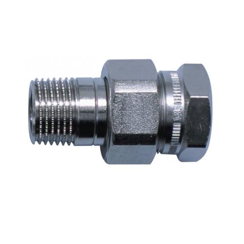 Radiatorkoppling G15 Rak Utan Avstängning Förnicklade Holmgrens Metall