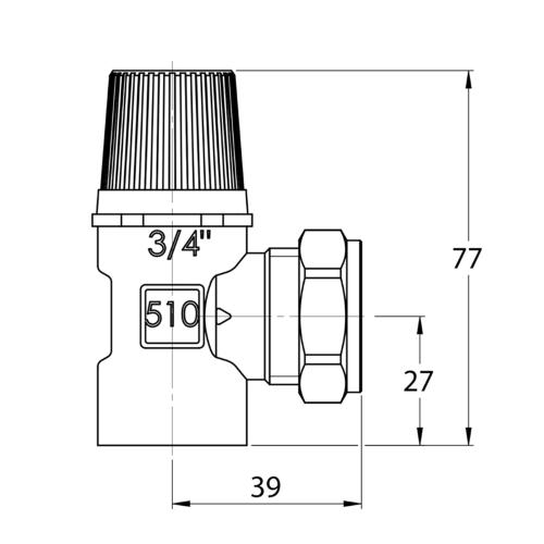 LK 510 Safety Valve G20/22mm 0.15 - 0,3 MPa