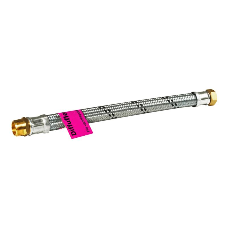 Anslutningsslang Diffuflex 6010 Rak G25 Rostfritt Stål Beulco (600mm)