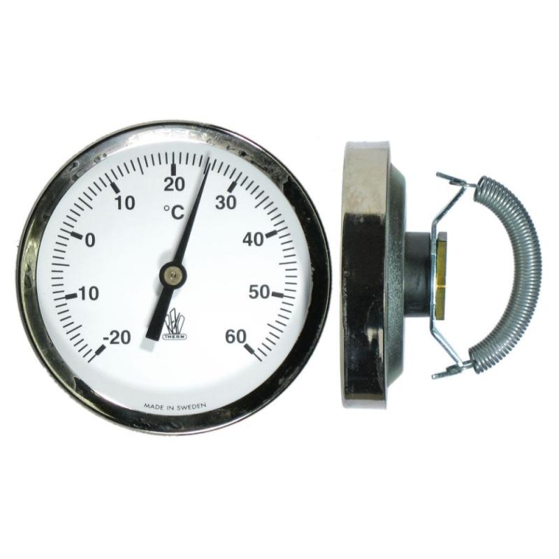 Anliggningstermometer 0-120°C Förnicklad Beulco