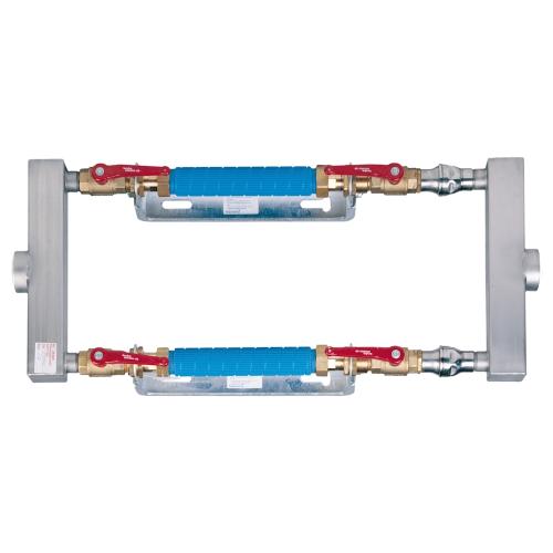 Vandmålerbeslag Parallelt Forbundet Med Kontraventil 260B G50 2x260mm Beulco