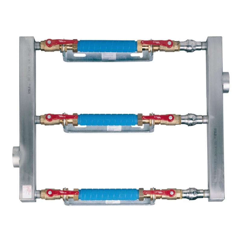 ​​Vattenmätarkonsol Parallellkopplad Med Backventil 360B G65 3x260mm Beulco