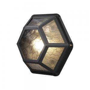 Castor Väggplafond 230-240V, 60W, IP23, E27, Svart, Konstsmide