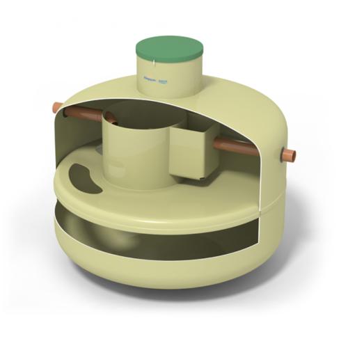 BAGA Slamavskiljare 4000L 2-hushåll