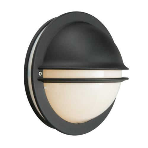 Berlin Vägg Svart/Opal 46W E27 IP54 Norlys 611B