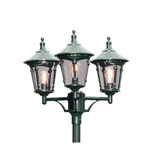 Virgo 3-Armet Lanterne Eksklusiv Stolpe E27 230-240V IP23 Grøn Konstsmide