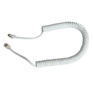 Alarmtech Spiralkabel Med 2 RJ45 250cm Vit