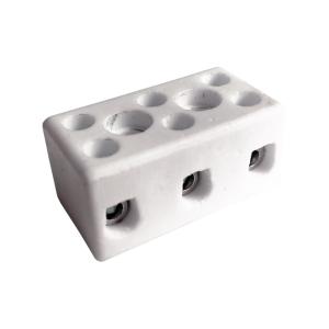 Alarmtech Ceramic Terminal Loose 3 Screw Connection White