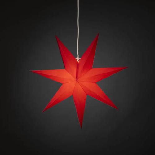 Pappersstjärna Hängande 60cm IP20 Röd Konstsmide
