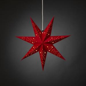 Paper Star Velvet 60cm Red, Konstsmide