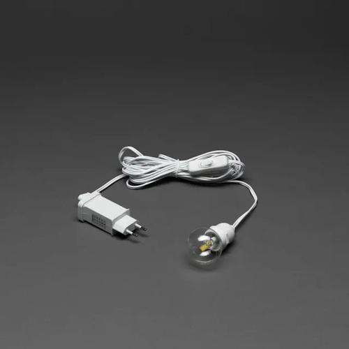 Kabelstativ Afbryder 5m Inklusive G4 LED IP20 Hvid Konstsmide