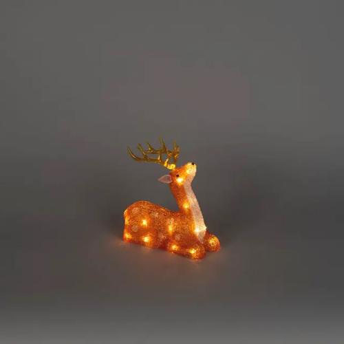 Rensdyr Akryl 24 LED 22cm IP20 Brun Konstsmide
