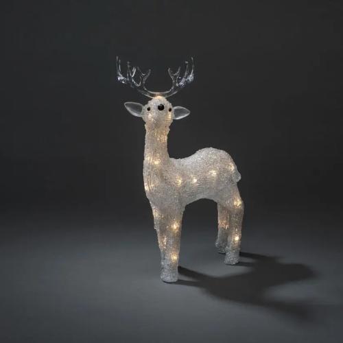 Batteridrevet Ren Akryl 31,5cm 24 Varm Hvid LED IP44 Klar Konstsmide