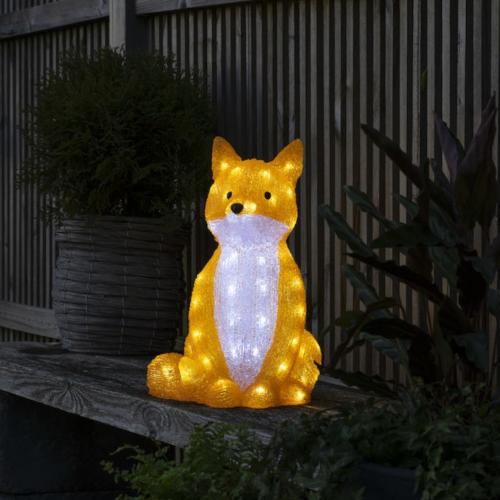 Fox Acryl 64 LED 40cm IP44 Orange Konstsmide