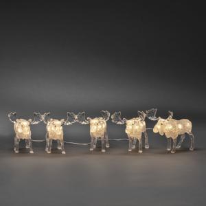 Small Moose Acrylic 5 Pieces 40 Warm White LED 24V/IP44, Konstsmide