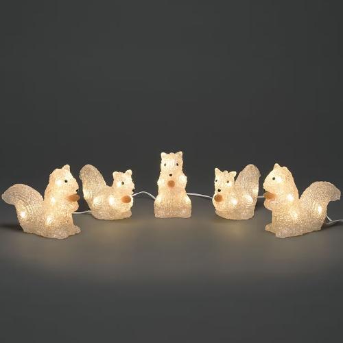 Egern Akryl 5stk 40 LED IP44 Klar Konstsmide